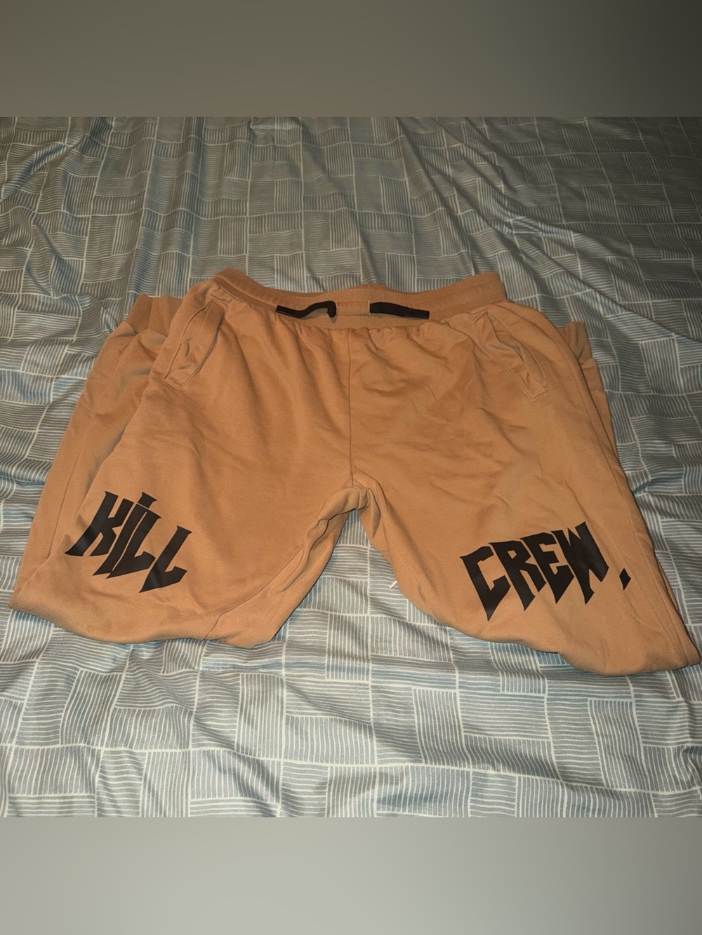 Kill Crew Black and Tan Logo Joggers